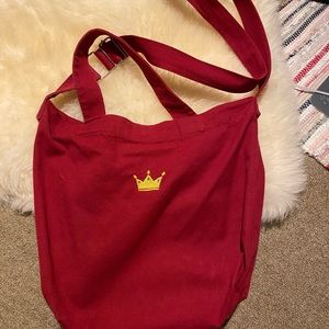 cute bag with small crown embroidery